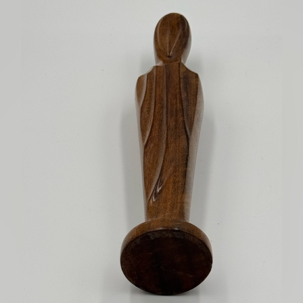 Vintage MCM Guatemalan Hormigon Wood Madonna Statue Hand Carved - Picture 7 of 7
